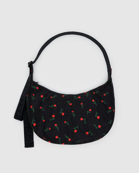 Medium Nylon Crescent Bag - Painted Wildflower - Simple Tote
