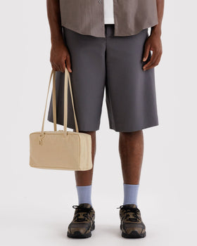 Nylon Bowler Bag - Custard