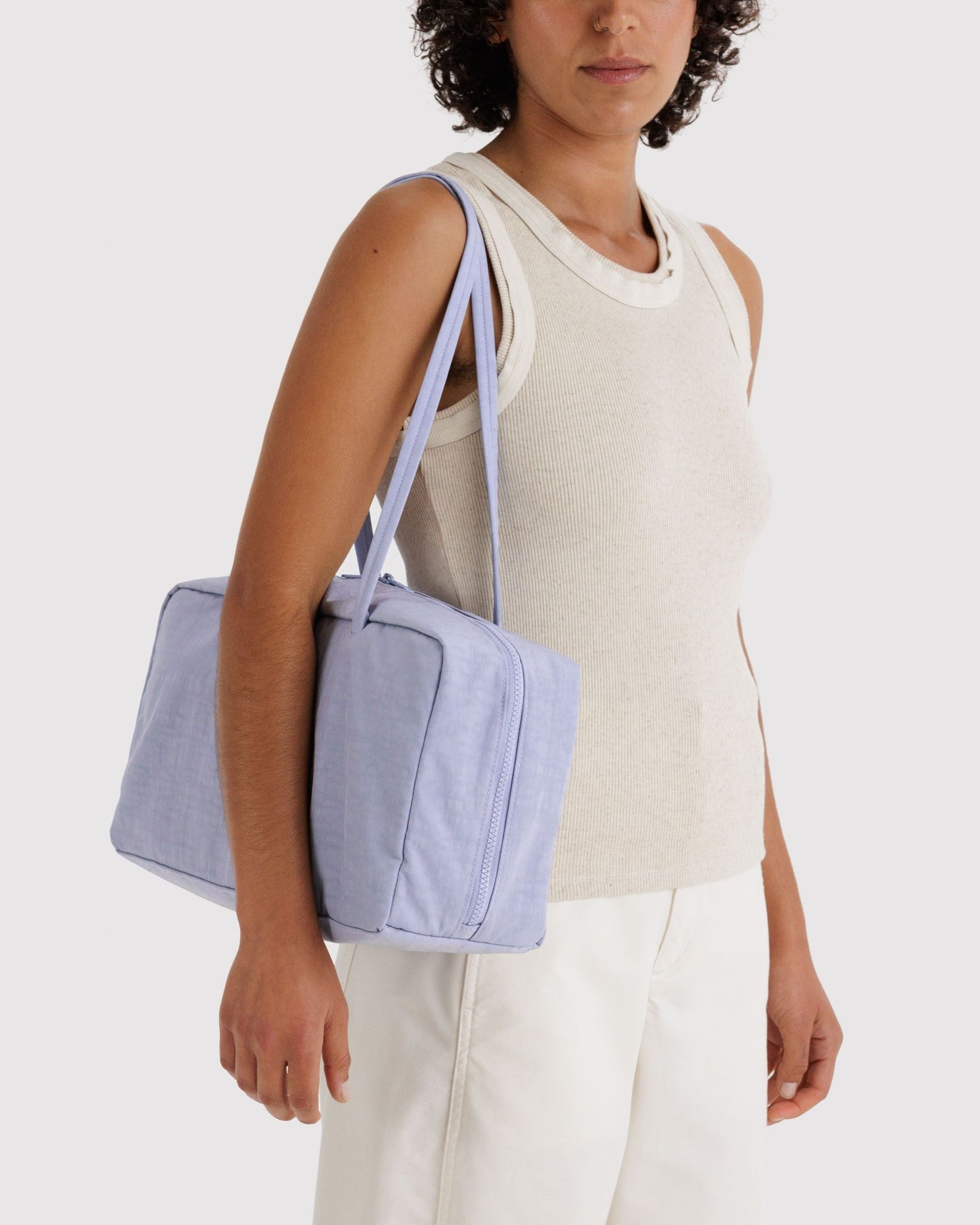 Medium Nylon Bowler Bag - Mist - Easy Tote