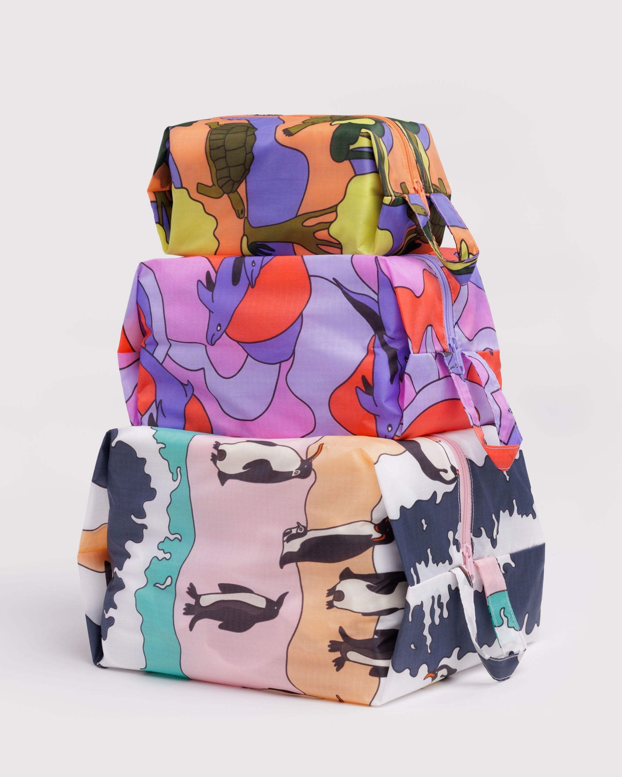 3D Zip Set - Vacation Animals - Simple Tote