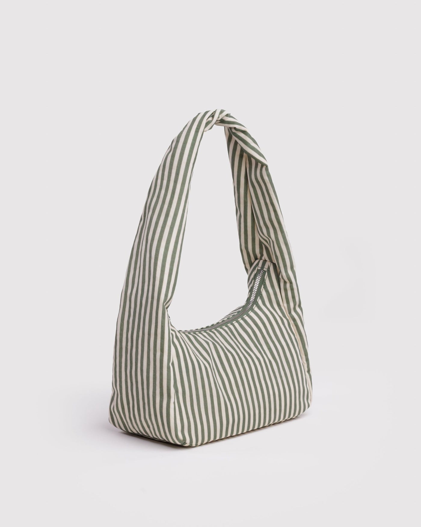 Small Nylon Meringue Bag - Sage Stripe - Beach Ready