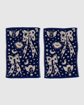 Hand Towel Set of 2 - Cherub Bows - Fresh Pair