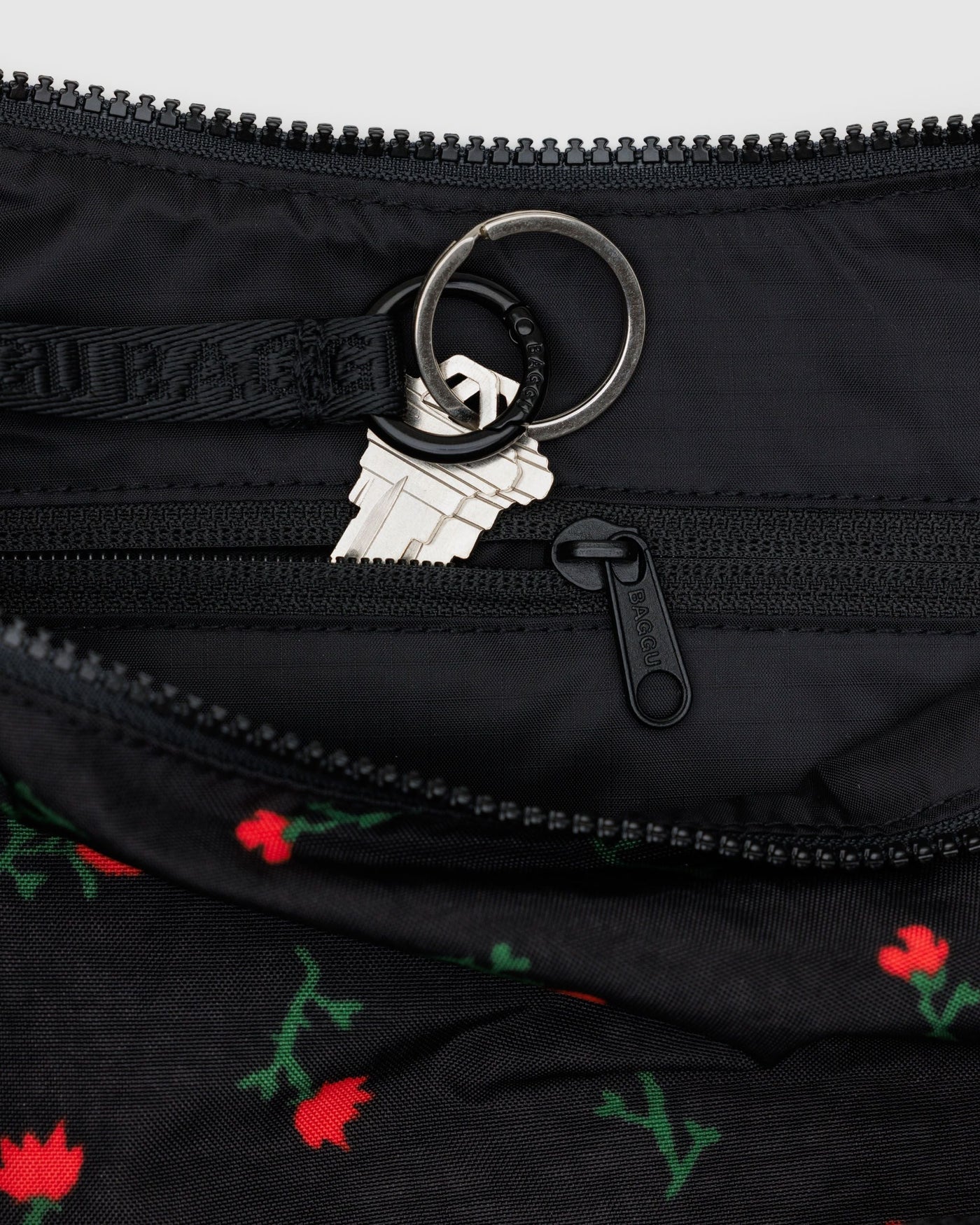 Medium Nylon Crescent Bag - Painted Wildflower - Simple Tote