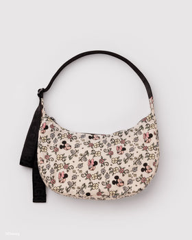 Medium Nylon Crescent Bag - Storybook Floral